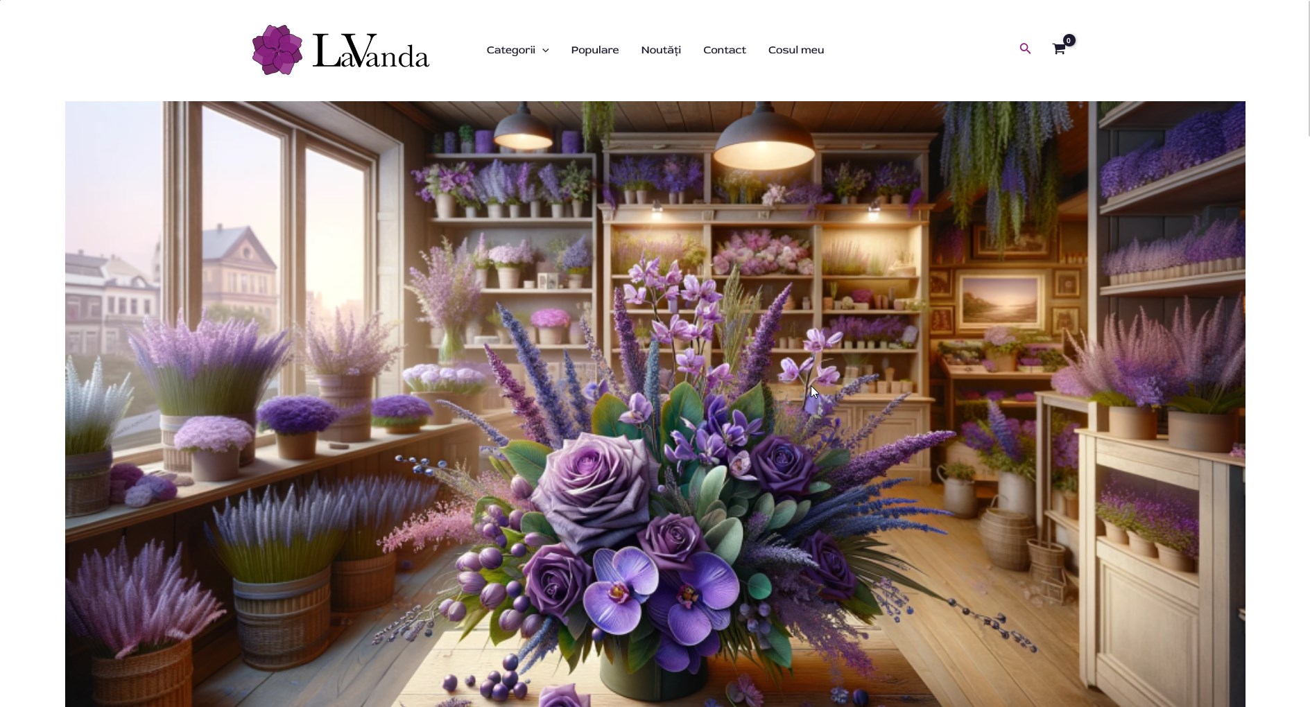 Lavanda Florarie - Premium flower shop website
